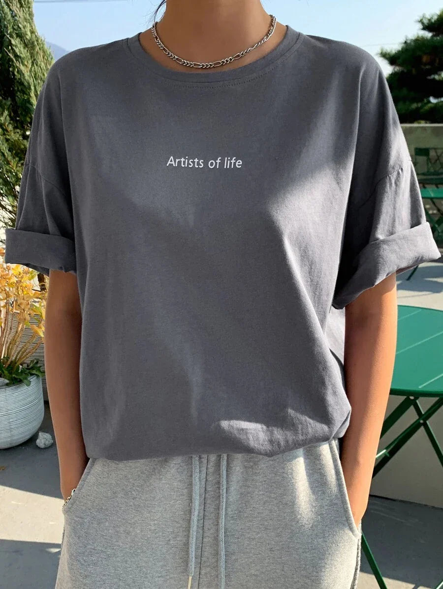 Graphic Drop Shoulder Tee