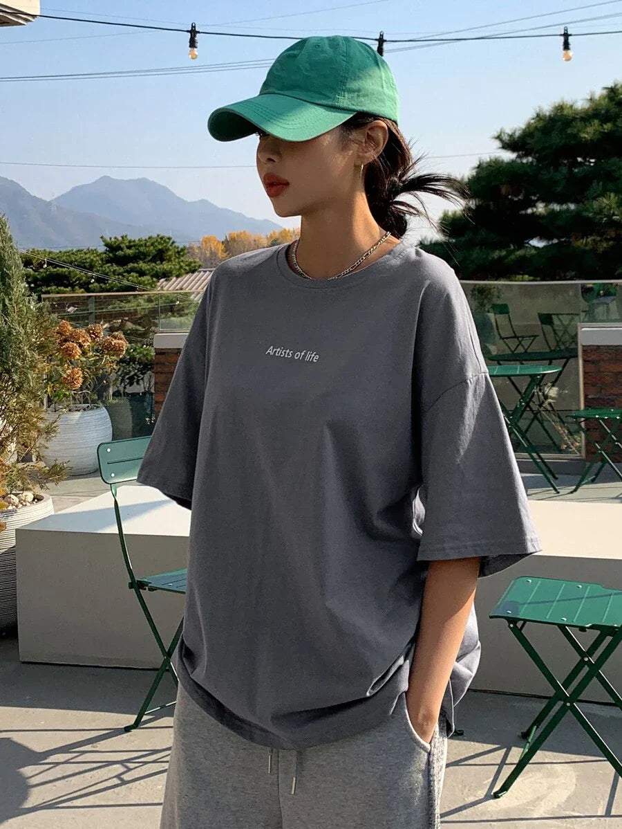 Graphic Drop Shoulder Tee