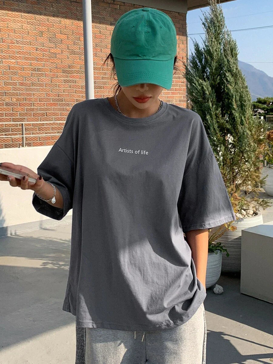 Graphic Drop Shoulder Tee