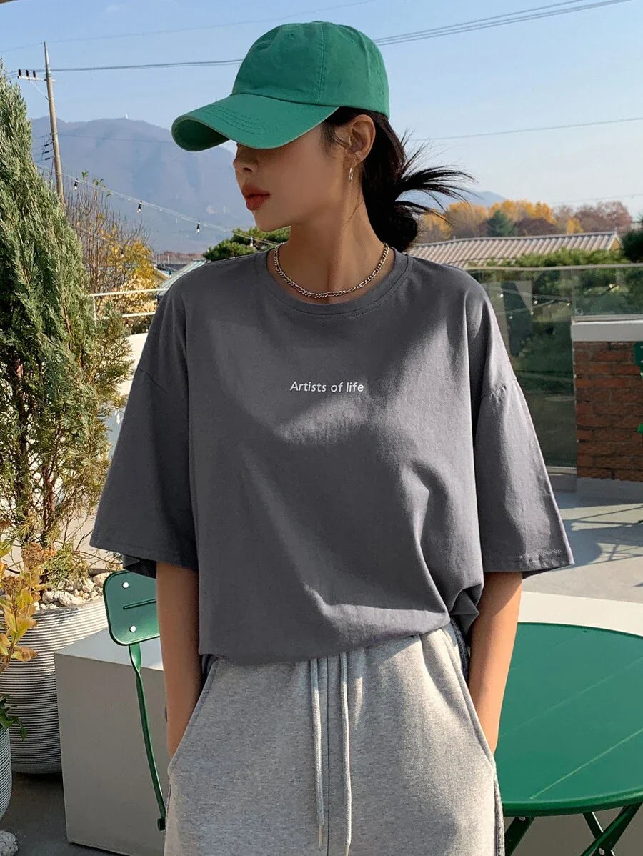Graphic Drop Shoulder Tee