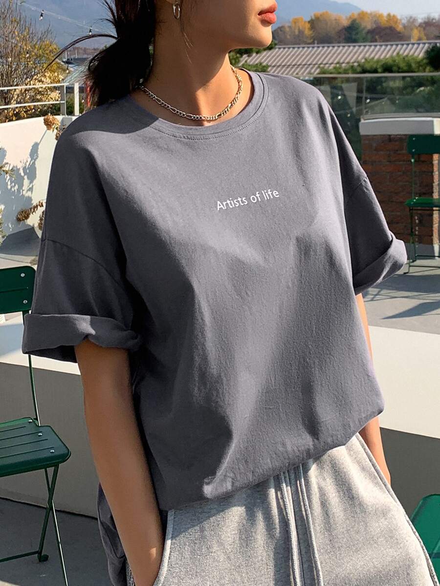 Graphic Drop Shoulder Tee
