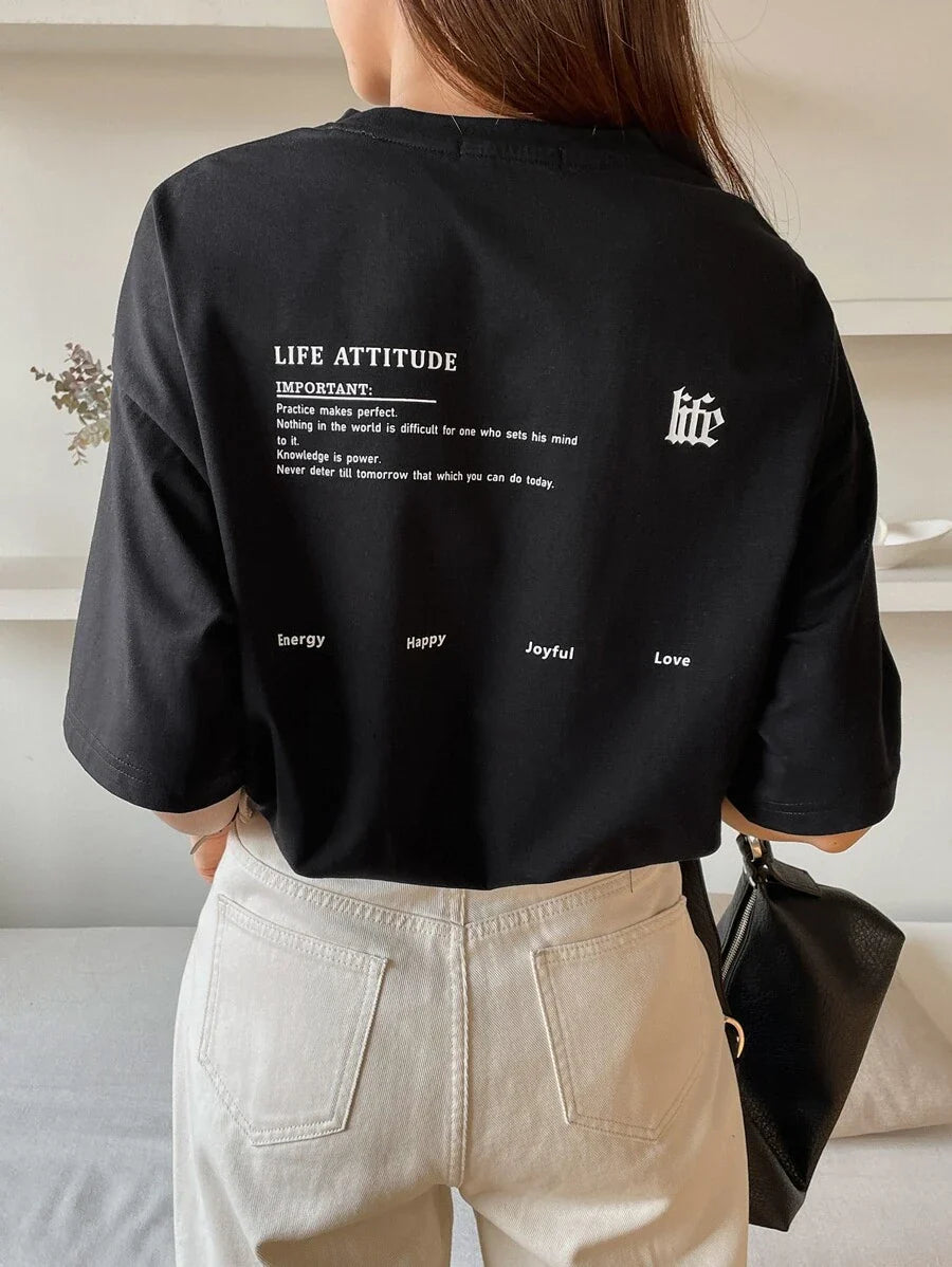 Graphic Drop Shoulder Tee