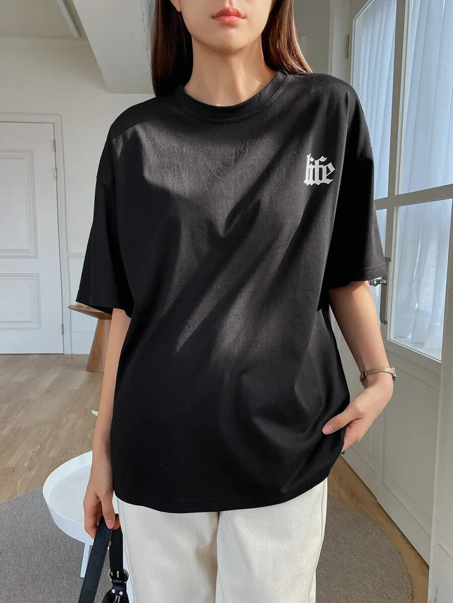 Graphic Drop Shoulder Tee