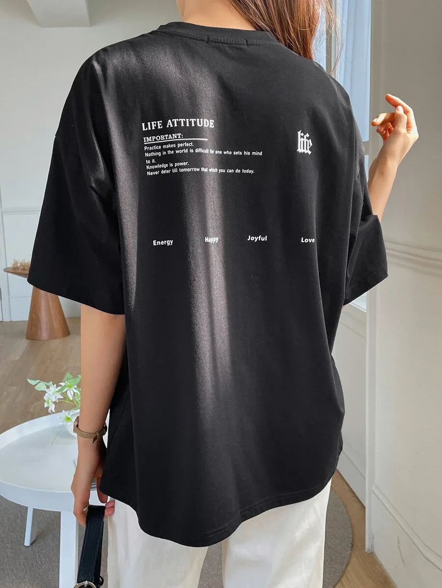 Graphic Drop Shoulder Tee