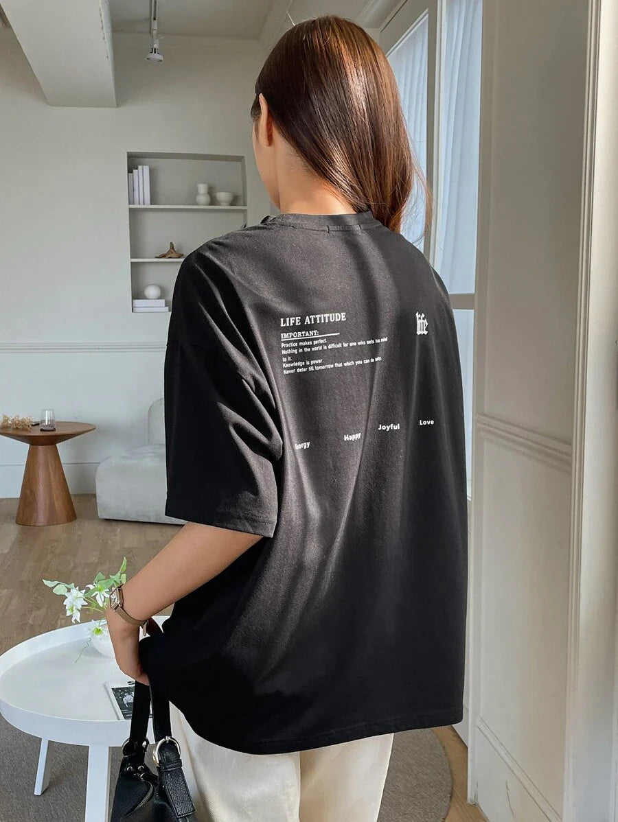 Graphic Drop Shoulder Tee