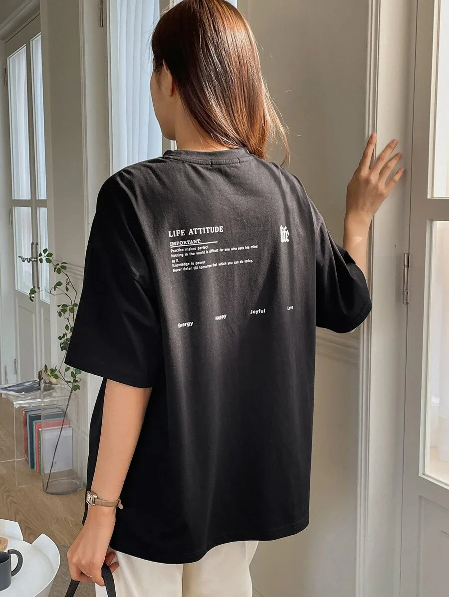 Graphic Drop Shoulder Tee