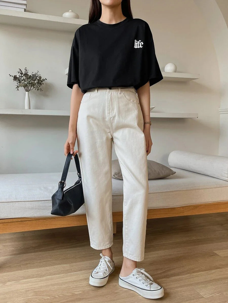 Graphic Drop Shoulder Tee