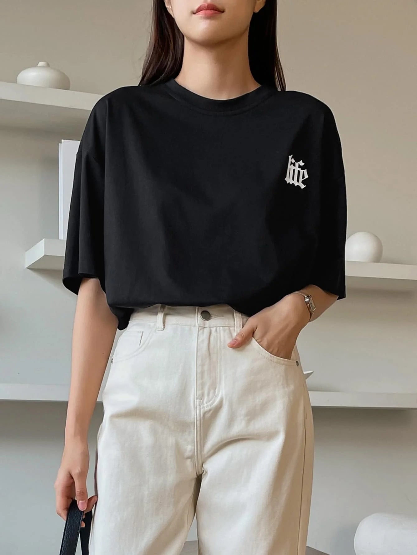 Graphic Drop Shoulder Tee