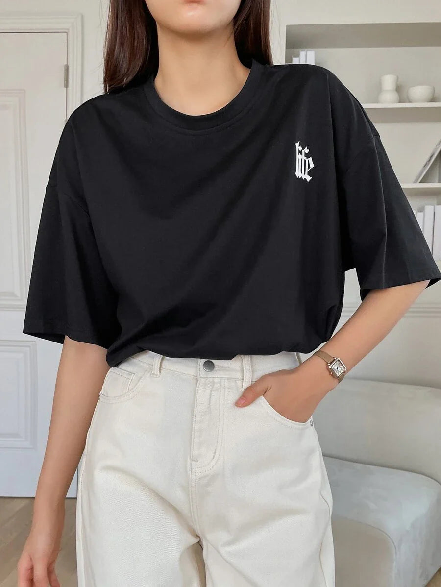 Graphic Drop Shoulder Tee