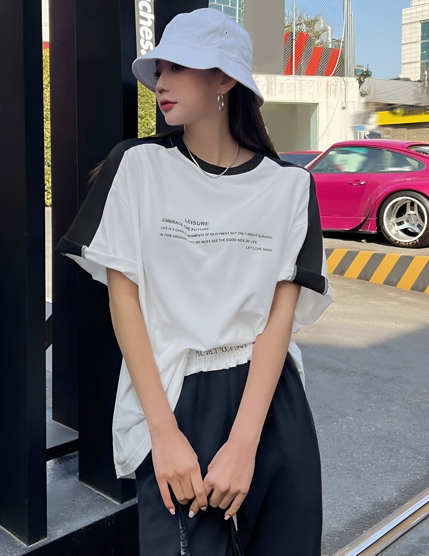 Korean half sleeve top