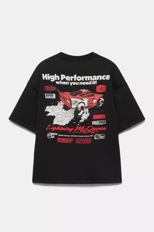 Ghraphic Oversize Tee Unisex Cars