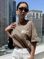 DAZY Letter Graphic Drop Shoulder Tee Oversized T-Shirt