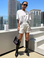 DAZY Letter Graphic Drop Shoulder Tee Oversized T-Shirt