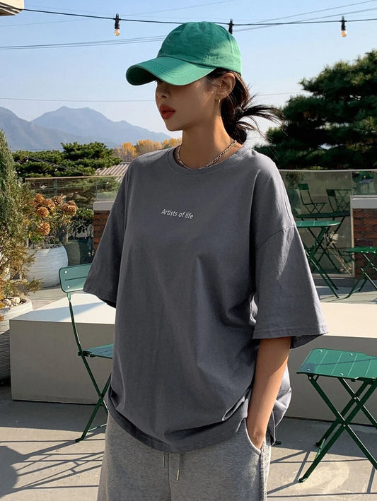 Graphic Drop Shoulder Tee