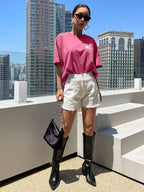DAZY Letter Graphic Drop Shoulder Tee Oversized T-Shirt