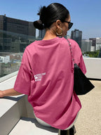 DAZY Letter Graphic Drop Shoulder Tee Oversized T-Shirt