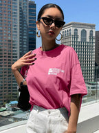 DAZY Letter Graphic Drop Shoulder Tee Oversized T-Shirt