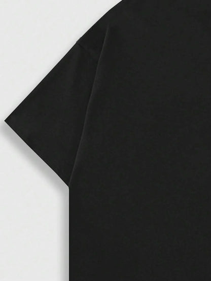Skull & Slogan Print T-Shirt, School