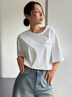 DAZY Women's Slogan Printed Drop Shoulder T-Shirt Adversity Is A Good Disciple No Gall No Glory Oversized T-Shirt School