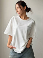 DAZY Women's Slogan Printed Drop Shoulder T-Shirt Adversity Is A Good Disciple No Gall No Glory Oversized T-Shirt School
