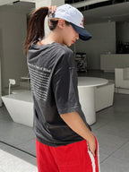 DAZY Slogan Graphic Drop Shoulder Tee Happiness Is A State Of Mind Oversized T-Shirt