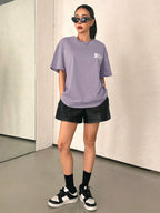 DAZY Letter Graphic Drop Shoulder Tee Oversized T-Shirt