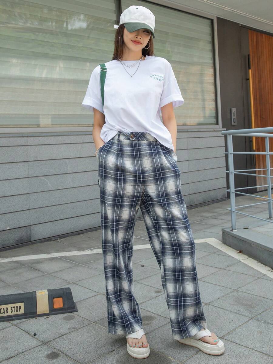 DAZY White,Summer,Casual,Graphic,Vacation Graphic Drop Shoulder Tee PATIENCE BELIEF Gorgeous Oversized T-Shirt,Breathable