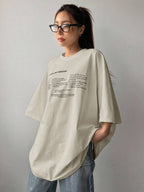 DAZY Women's Summer Loose Fit Round Neck Short Sleeve T-Shirt With Slogan Print KEEP MOVING FORWARD Oversized T-Shirt,Graphic Tees School
