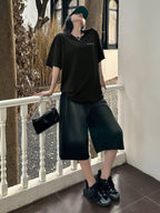 DAZY Women's Slogan Printed Drop Shoulder T-Shirt Adversity Is A Good Disciple No Gall No Glory Oversized T-Shirt School