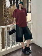 DAZY Women's Slogan Printed Drop Shoulder T-Shirt Adversity Is A Good Disciple No Gall No Glory Oversized T-Shirt School