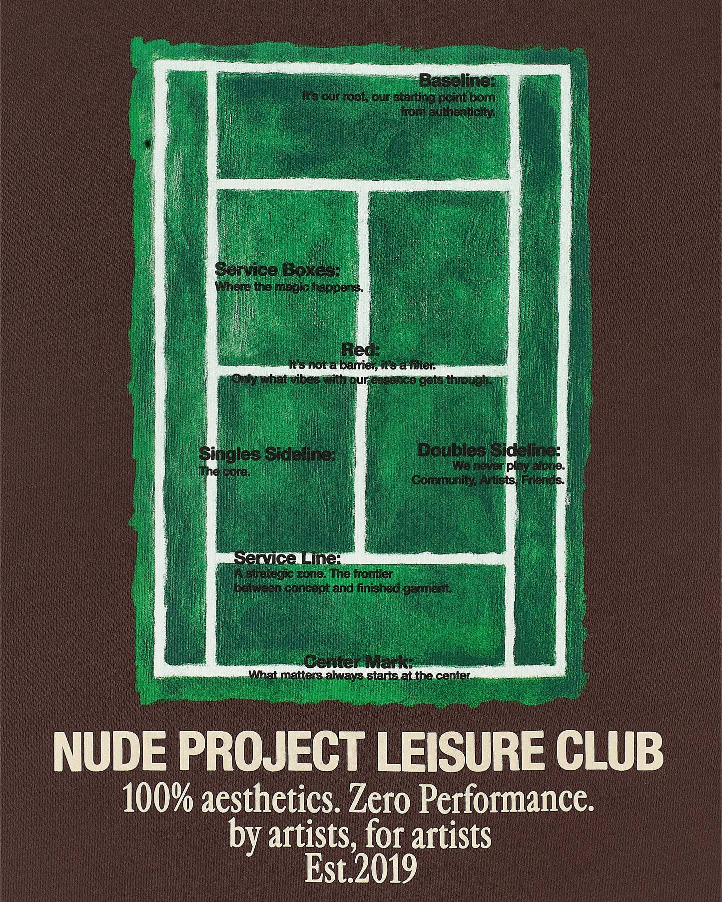 Court Tee Brown