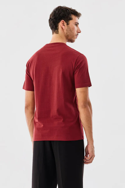 100% Cotton Crew Neck Core Lab T-Shirt Maroon