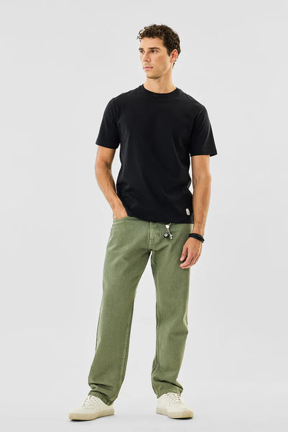 100% Cotton Crew Neck Core Lab T-Shirt Black