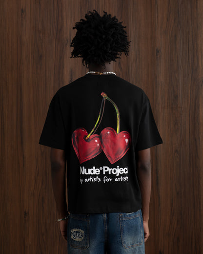 Juicy Cherry Tee Black